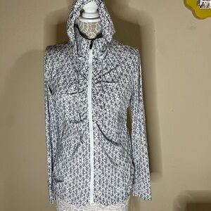 O'Neill Black and White Utility zip up Jacket with Hood